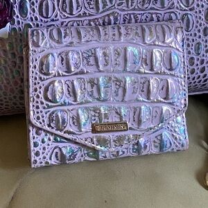 Brahmin Small Veronica/Jane Wallet Violet Wonderland Melbourne Leather Purple